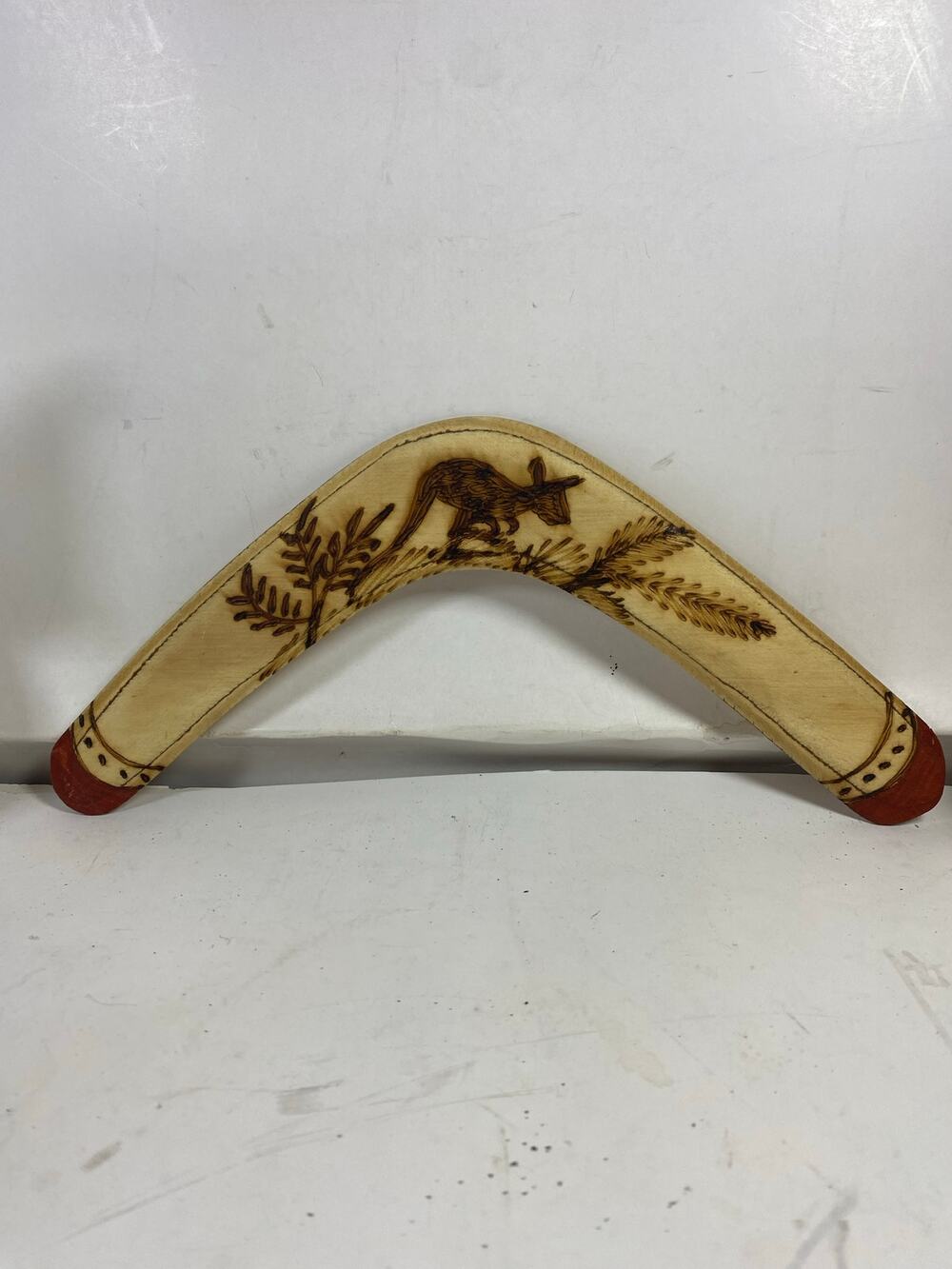 Vintage Aboriginal Art Joe Timbery Australian Wooden Boomerang